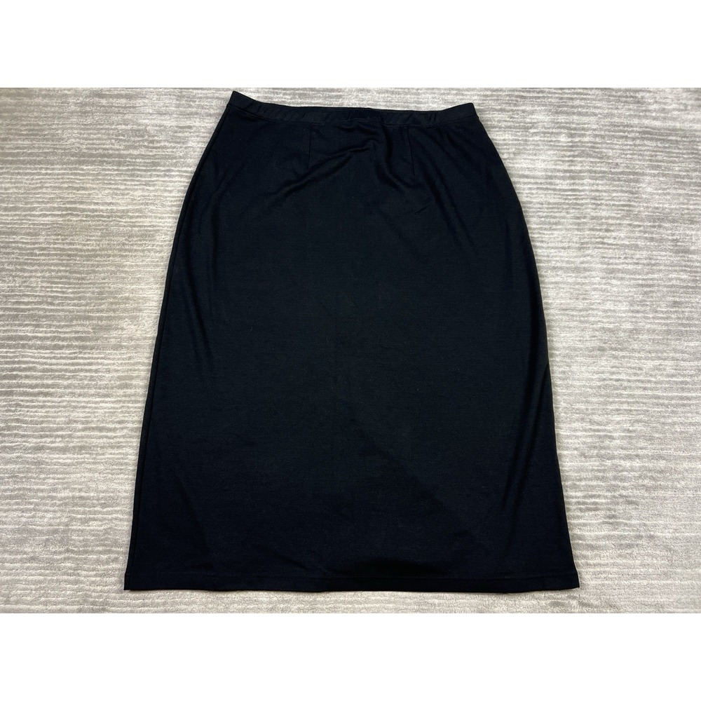 Goodclothes Petite Collections Skirt Womens 2XWP Black Polyester Blend Long Maxi
